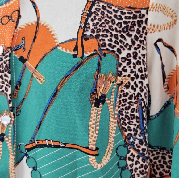 Beulah multi print blouse - Picture 5 of 10